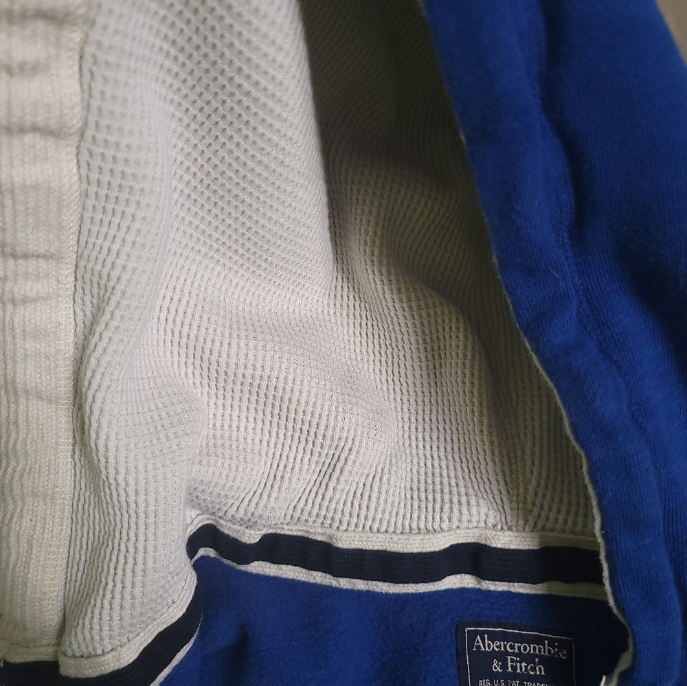NWOT Men's Abercrombie & Fitch Zip-Up Hoodie Royal Blue Size Small - Picture 5 of 5